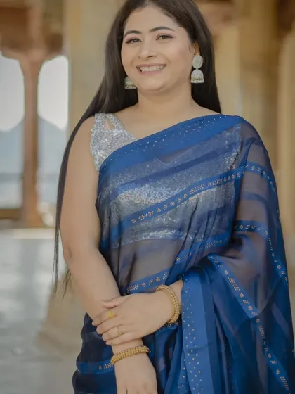 A beautiful, smiling portrait of the bride. The soft, natural light in the palace hallway is perfect for capturing radiant and happy solo shots.