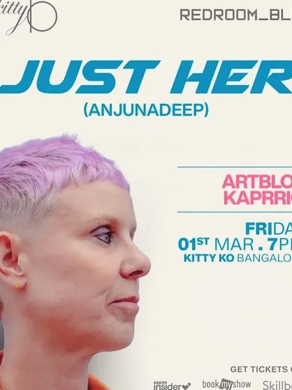 A duplicate of the main flyer for the Just Her event.