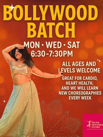 Get ready to make your workout feel like a party! My Bollywood batch is all about high-energy cardio, fun choreographies, and ending your day with a huge smile. This poster captures the joy and vibrancy we bring to every class, whether you join online or in the studio.