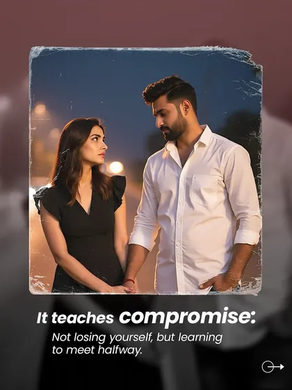 True compromise in a relationship isn't about losing yourself. It's about learning to meet your partner halfway, finding a balance that honors both of your needs and perspectives.