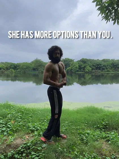 She has more options than you. Your only option is to become the best option. A motivational physique shot to inspire you to work on yourself.