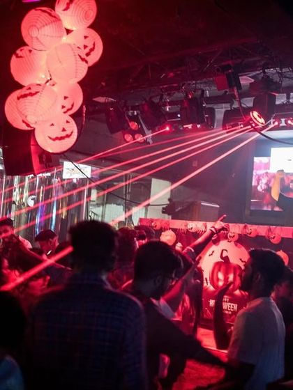 The Halloween party at Beer Republic in Kolkata was wild. The red lasers cutting through the smoke and a crowd ready for a spooky, high-energy night.