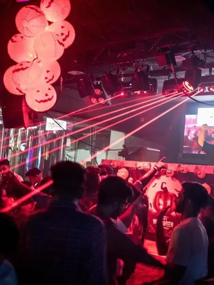 The Halloween party at Beer Republic in Kolkata was wild. The red lasers cutting through the smoke and a crowd ready for a spooky, high-energy night.