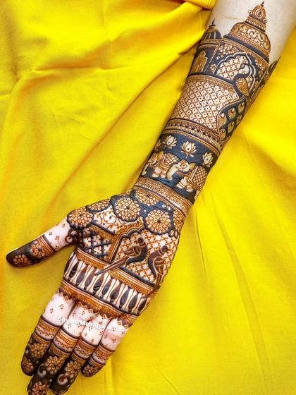 A bold design using negative space to highlight the intricate patterns and motifs.