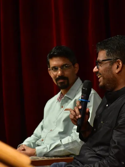 A moment during the Q&A session at IIM Bangalore. I believe in direct and unscripted engagement with students to foster critical thinking.