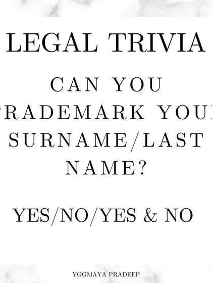 Can you trademark your surname in India? This is a common question we address in our IP law practice. The answer is nuanced and depends on factors like distinctiveness, which we help our clients navigate.