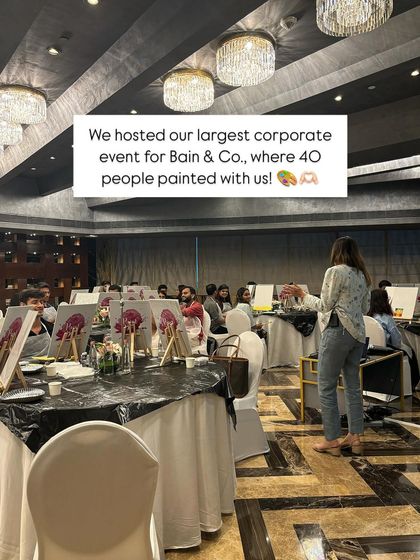 Paint Bar - Corporate Events & Team Building Classic Office Sip & Paint photo 14