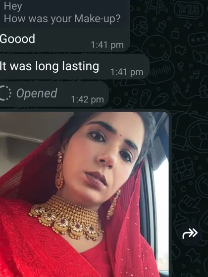 Happy clients are my biggest reward. This client's feedback about her makeup being long-lasting is exactly what I aim for. I use high-quality products to ensure your look stays perfect for hours.