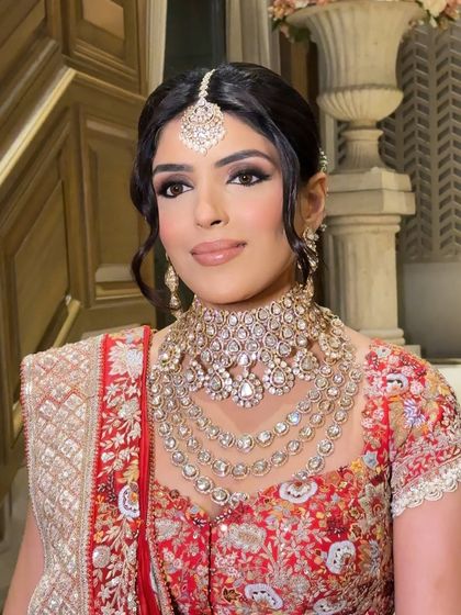 Ankit Malik - Bridal Makeup and Hair Styling Timeless Red & Maroon Brides photo 4