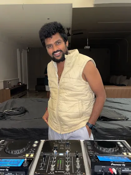 A smile before the show. Getting ready to bring the energy to a private house party.