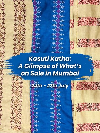 A glimpse of what's on sale for my 'Kasuti Katha' exhibition in Mumbai. Our skilled women artisans have been weaving magic with every stitch.