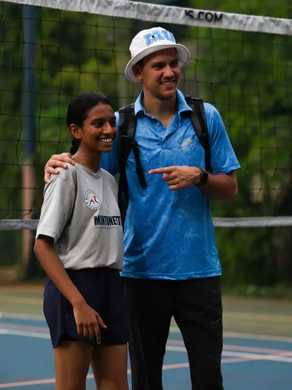 Sharing a proud moment with one of our promising young athletes. Seeing them grow and succeed is the greatest reward.