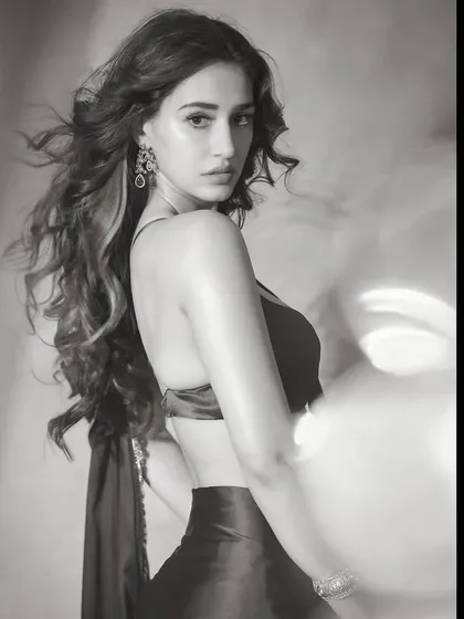 A festive Diwali look for Disha Patani. I styled her hair with big, glamorous waves that have a beautiful sheen, perfect for celebrating.