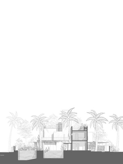Another section drawing of the SANCTUM House.