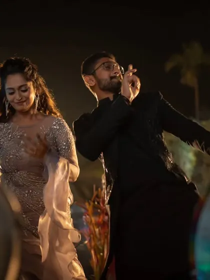 The celebration is a story in itself. I get right into the heart of the energy, capturing the rhythm of the drums and the unrestrained joy of the couple dancing into their new life together.