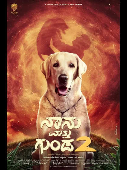 This is the official poster for the Kannada feature film 'Naanu Matthu Gunda 2', where our Labrador, Simba Jr., played the lead role. Preparing a dog for a central character requires intensive on-set training and handling, which is a core part of our service.