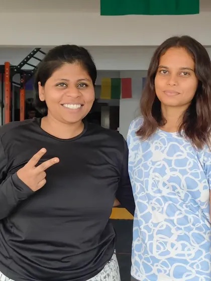 The two competitors for our in-house tournament's 'Girl Power' matchup. We encourage and support our female fighters to test their skills.
