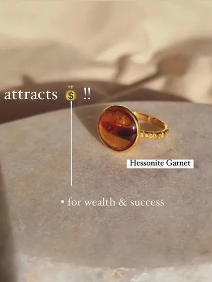 To attract wealth and success, I often recommend Hessonite Garnet. This is my sūrya Sun Ring, designed not just as a piece of jewelry, but as a talisman for abundance, joy, and prosperity.