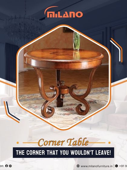 This classic corner table with a dark wood finish is the corner you wouldn't want to leave. It's perfect for displaying decor and adding a touch of traditional elegance.