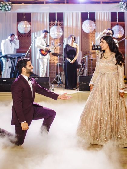 A fairytale proposal moment mid-dance. We love adding these special touches to a couple's performance to make it even more personal and romantic.