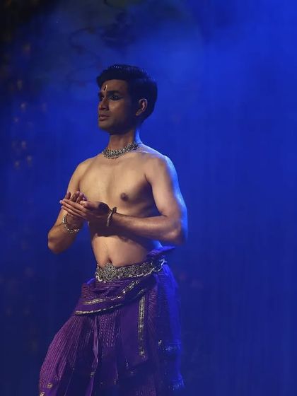 A series of poses from my performance at the Mūlam festival. These images show the flow of movement and the variety of postures within a single Kuchipudi piece.