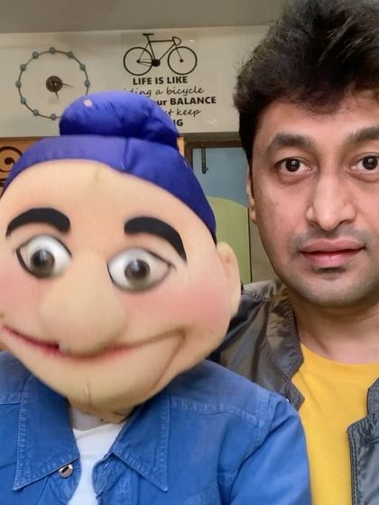 An announcement for my kids' workshop on ventriloquism and puppetry. My wife Rujuta, who is a preschool teacher, helps conduct the puppet-making sessions.