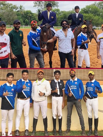 Team Royal shines at the Embassy Show. This collage shows our riders and trainers, including our partners from the Manipur Equestrian Association, united in their passion for the sport.
