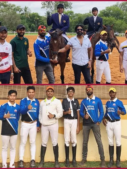 Team Royal shines at the Embassy Show. This collage shows our riders and trainers, including our partners from the Manipur Equestrian Association, united in their passion for the sport.