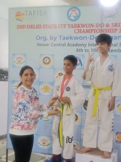 A podium finish at the 2nd Delhi State ITF Championship. Our students consistently perform at a high level.