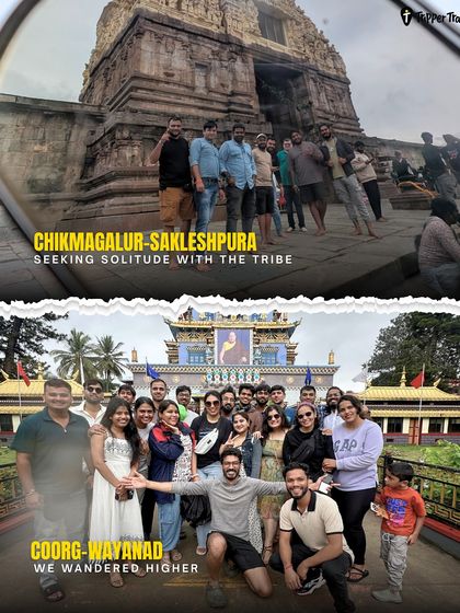 Wandering higher in Coorg and Wayanad. We explored the beautiful landscapes, including the serene Tibetan monastery in Bylakuppe, making for a culturally rich trip.