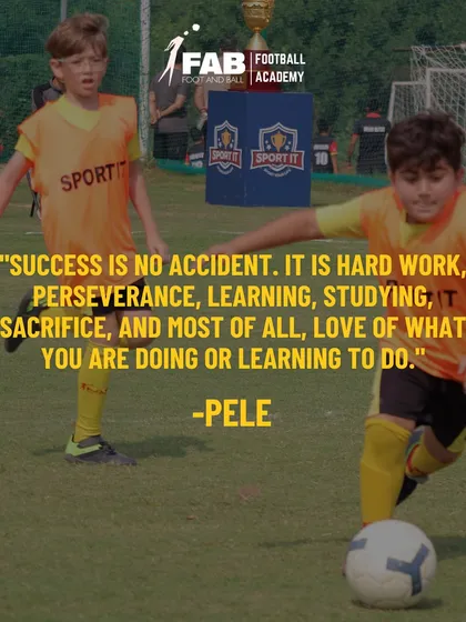 A quote from the legendary Pele that we live by. Success is no accident; it is the result of hard work, perseverance, and a deep love for what you are doing.