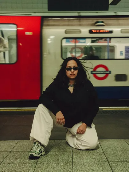 Posing in the London Underground. The city's energy is infectious, and it fueled my UK tour. Each city I visit becomes a part of my story and my sound.