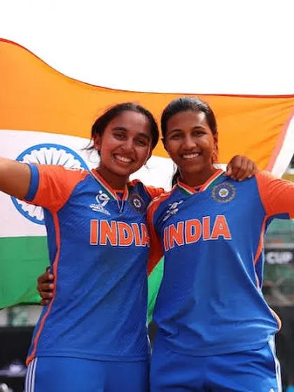 We are incredibly proud of our students who go on to represent the nation. Here, our academy graduates celebrate a victory with the Indian flag, a testament to their dedication and the high-performance training we provide.