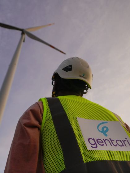 An engineer inspects a wind turbine, a key component of our hybrid energy portfolio. On Global Wind Day, we celebrate wind energy's vital role in India's decarbonisation journey and our commitment to delivering the energy that drives positive change.