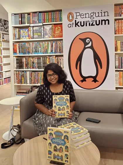 Author Ashwitha Jayakumar posing with her work at our store. We are always thrilled to celebrate new releases with the creators themselves.