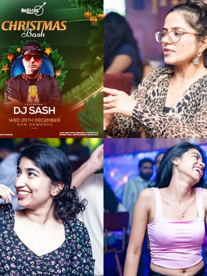 A collage from our Christmas Bash. The festive season is always a great time for a party, and I make sure the music matches the holiday spirit.