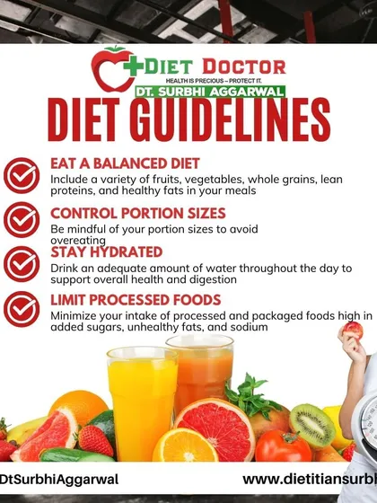 My diet guidelines are straightforward and effective. I emphasize a balanced diet, mindful portion control, adequate hydration, and limiting processed foods high in sugar and unhealthy fats.
