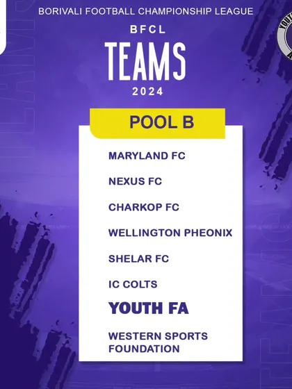 Our team has been placed in Pool B for the BFCL 2024, alongside other strong local clubs.