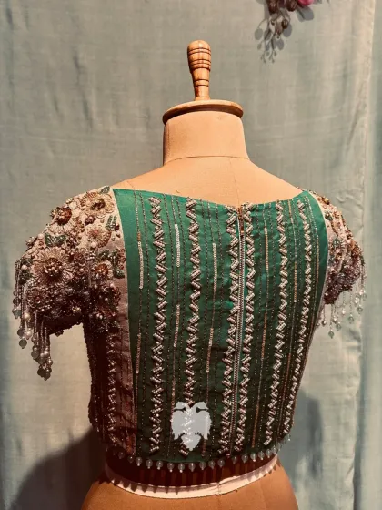 Blouse House by Mahitha Prasad - Custom Blouse Design & Embroidery Reception & Sangeet Glamour photo 12