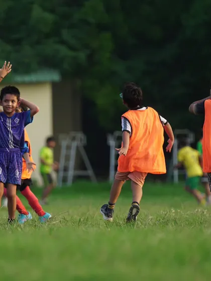 The pure joy of the game. Our parties are filled with moments like this, where kids can run, play, and express themselves in a fun and supportive environment.