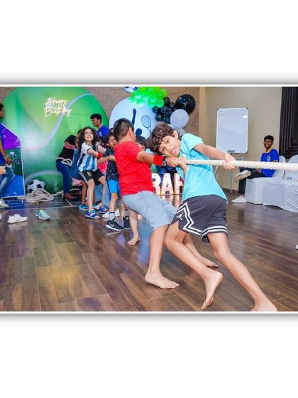 Another intense round of tug-of-war, showing the competitive spirit and fun of the game.