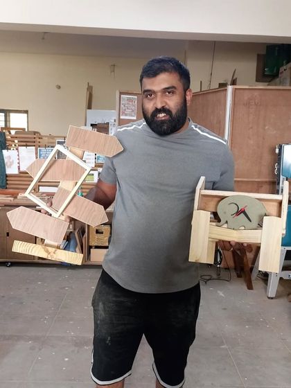 Another shot of Nithant and his creations. Whether you want to make something practical or something purely decorative, you can do it here.