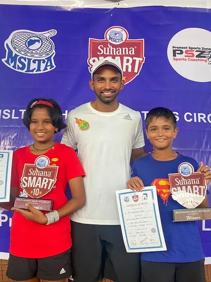 A dominant performance from our players, Tamanna Nair and Aarav Chhallani, winning both the girls' and boys' U-10 titles.