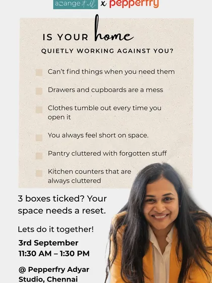 Does your home feel like it's working against you? If you're constantly searching for things, dealing with messy cupboards, or feeling short on space, it might be time for a reset. These are the exact problems we tackle in my workshops, where we learn together how to make your space support you, not stress you out.