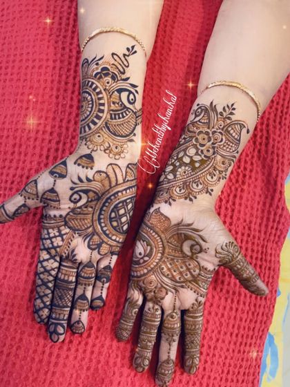 An intricate design for Diwali with peacocks and jhumkas, perfect for the festive season.