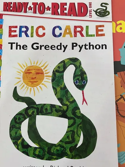 'The Greedy Python' by Eric Carle is a great 'Ready-to-Read' book for early readers. I have over 2000 titles, so you can always find the perfect book to give the joy of reading.