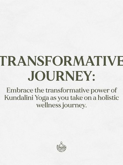 Embrace the transformative journey of Kundalini Yoga as you take on a holistic wellness path.