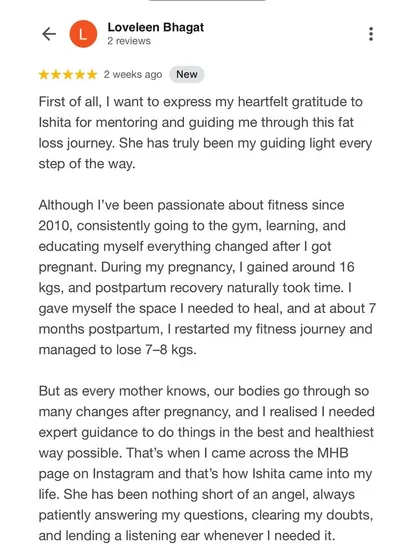 Words from a grateful client who not only transformed her body but also invested in her mind and knowledge. Testimonials like this inspire me every day.
