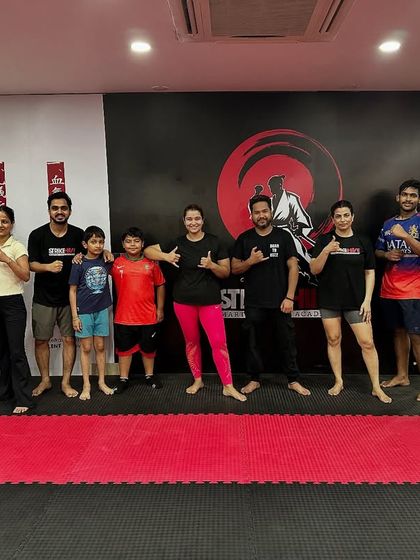 The Saturday morning BJJ crew. This photo captures the dedicated group that comes together to learn the art of grappling.