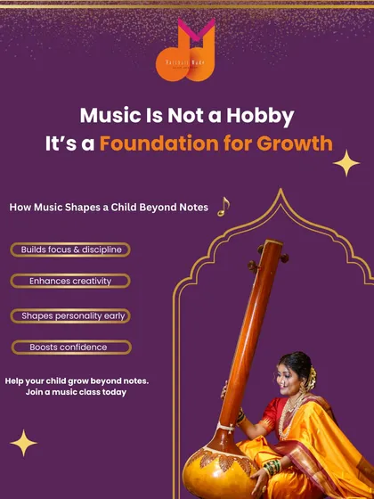 For a child, learning music is more than a hobby. It is a powerful tool for growth that builds focus, enhances creativity, and boosts confidence. We help shape a child's personality beyond just learning notes, providing a strong foundation for their future.